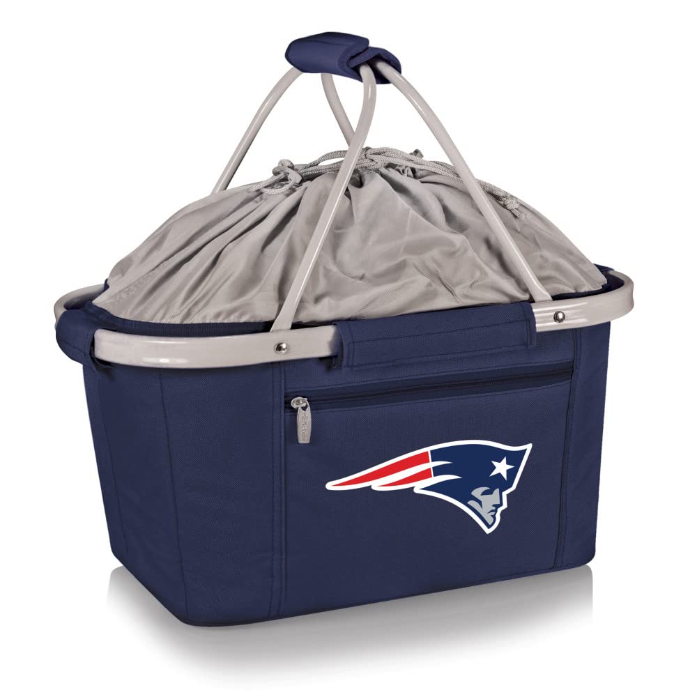 PICNIC TIME Navy New England Patriots Metro Basket Collapsible Tote