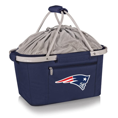 PICNIC TIME Navy New England Patriots Metro Basket Collapsible Tote
