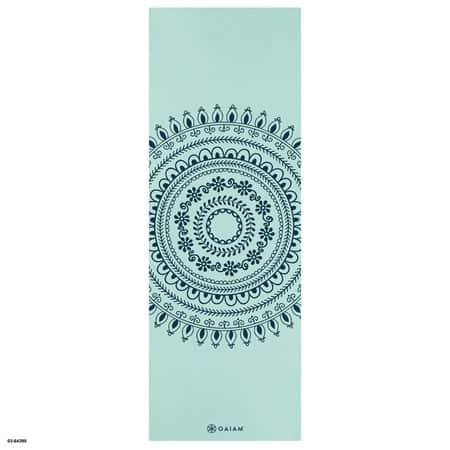 Gaiam 5mm Printed Yoga Mat Mint Marrakesh PVC