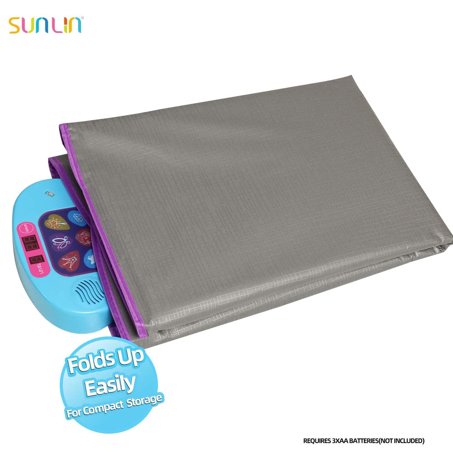 Sunlin Dance Mat - Dance Mixer Rhythm Step Play Mat - Dance Game Toy Gift for Kids Girls Boys - Dance Pad with LED Lights, Adjustable Volume, Built-in Music, 3 Challenge Levels