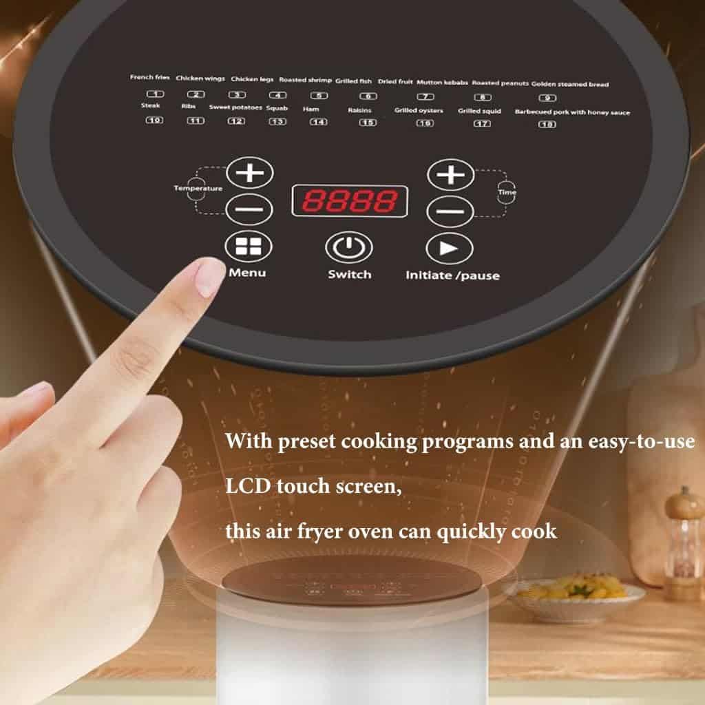 6L Compact Electric Air Fryer – Healthy Cooking with Temp Control & Nonstick Basket