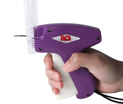 PAG Standard Tagging Gun Price Tag Attacher Gun for Clothing with 5 Needles and 2000 2inch Barbs Fasteners, Purple
