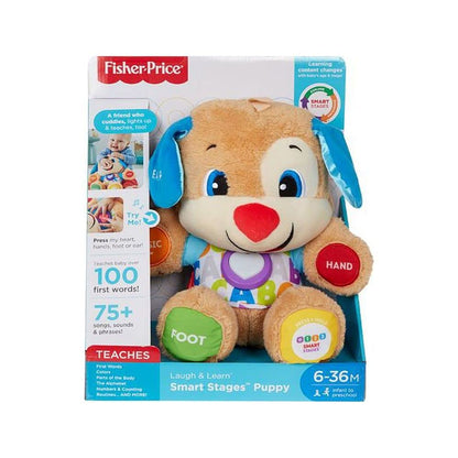 Fisher-Price Plush Baby Toy with Lights Music and Smart Stages Learning Content