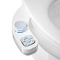 PIKETS Bidet Attachment for Toilet, Dual Nozzle (Frontal and Rear Wash) Non-Electric Fresh Water Bidet Toilet Seat Attachment with Nozzle Self Cleaning, Adjustable Water Pressure (Luxurious Silver)