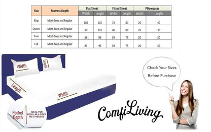 Queen 6PC Bed Sheet Set– Cooling, Hotel Quality 1800 Thread Count, Fade Resistant, Wrinkle Free, Ultra Soft, Shrink Resistant, Deep Pocket Bedding- 6 Piece Set