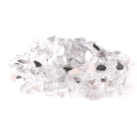 KIBOW 10-Pound Pack 1/2 Inch Reflective Crushed Fire Glass for Gas Fire Pit/Fire Table-Clear