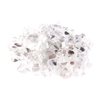 KIBOW 10-Pound Pack 1/2 Inch Reflective Crushed Fire Glass for Gas Fire Pit/Fire Table-Clear
