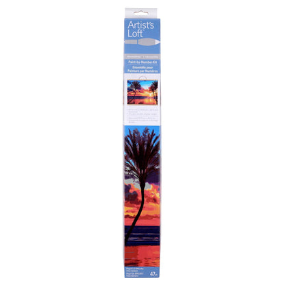 Artist's Loft Beach Sunset with Palm Trees Paint-by-Number Kit Necessities™