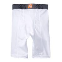 Shock Doctor Compression Shorts with Protective Bio-Flex Cup, Moisture Wicking Vented Protection, Adult Size White