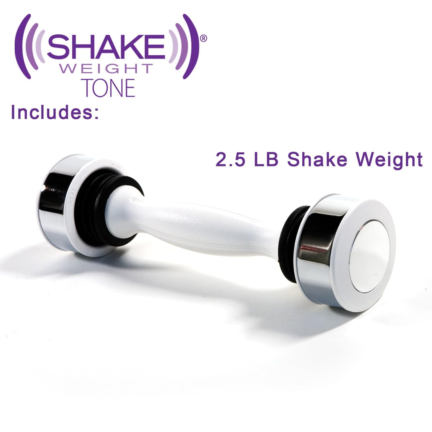 Shake Weight®Tone for Women - 2.5lb Muscle Toning Dumbbell to Sculpt Your Arms, Shoulders & Chest All at The Same Time - Exercise Equipment for All Fitness Levels - Single Dumbbell Shaking Weight
