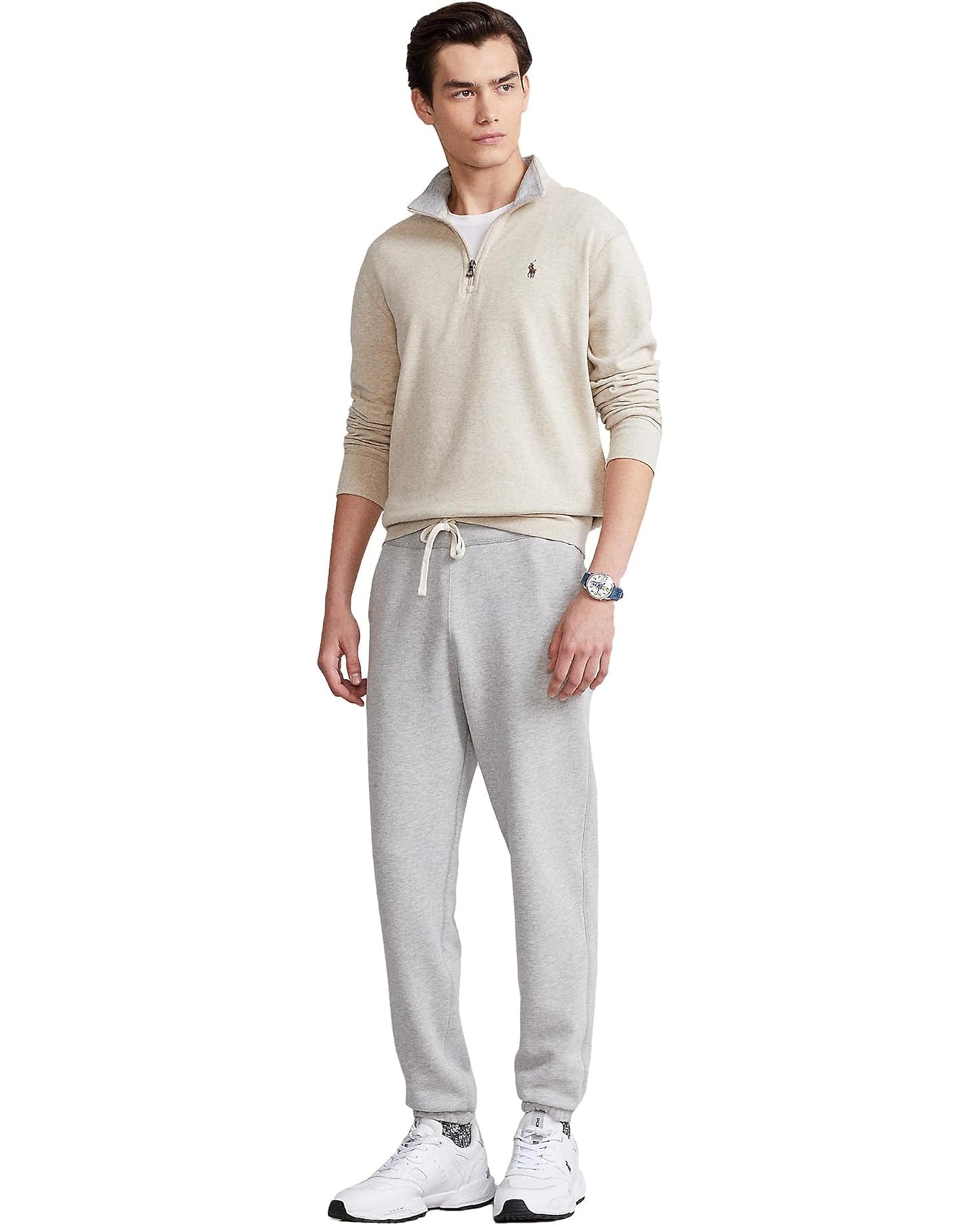 Polo Ralph Lauren Men's Big & Tall Jersey Quarter-Zip Pullover 2XB