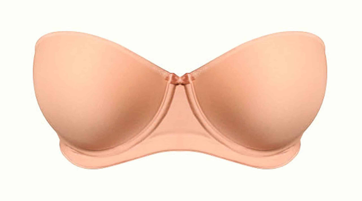 Elomi Womens Smoothing Underwire Foam Molded Strapless Bra, Nude, 42E US