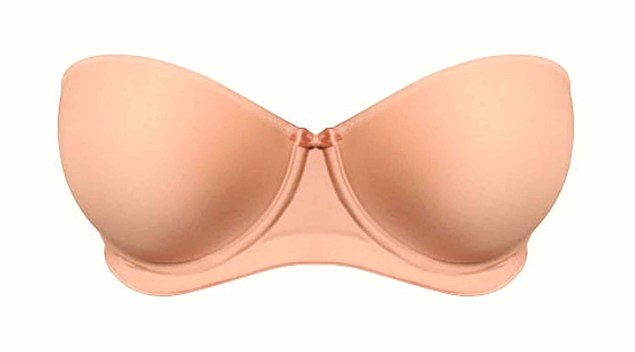 Elomi Womens Smoothing Underwire Foam Molded Strapless Bra, Nude, 42E US