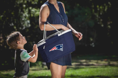 PICNIC TIME Navy New England Patriots Metro Basket Collapsible Tote