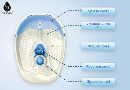 PURSONIC's Ultimate Foot Care Kit Foot Spa, Pedicure Tools, Massager