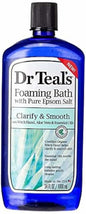 Dr Teal's Foaming Bath with Pure Epsom Salt, Clarify & Smooth with Witch Hazel & Aloe Vera, 34 fl oz (Packaging May Vary)