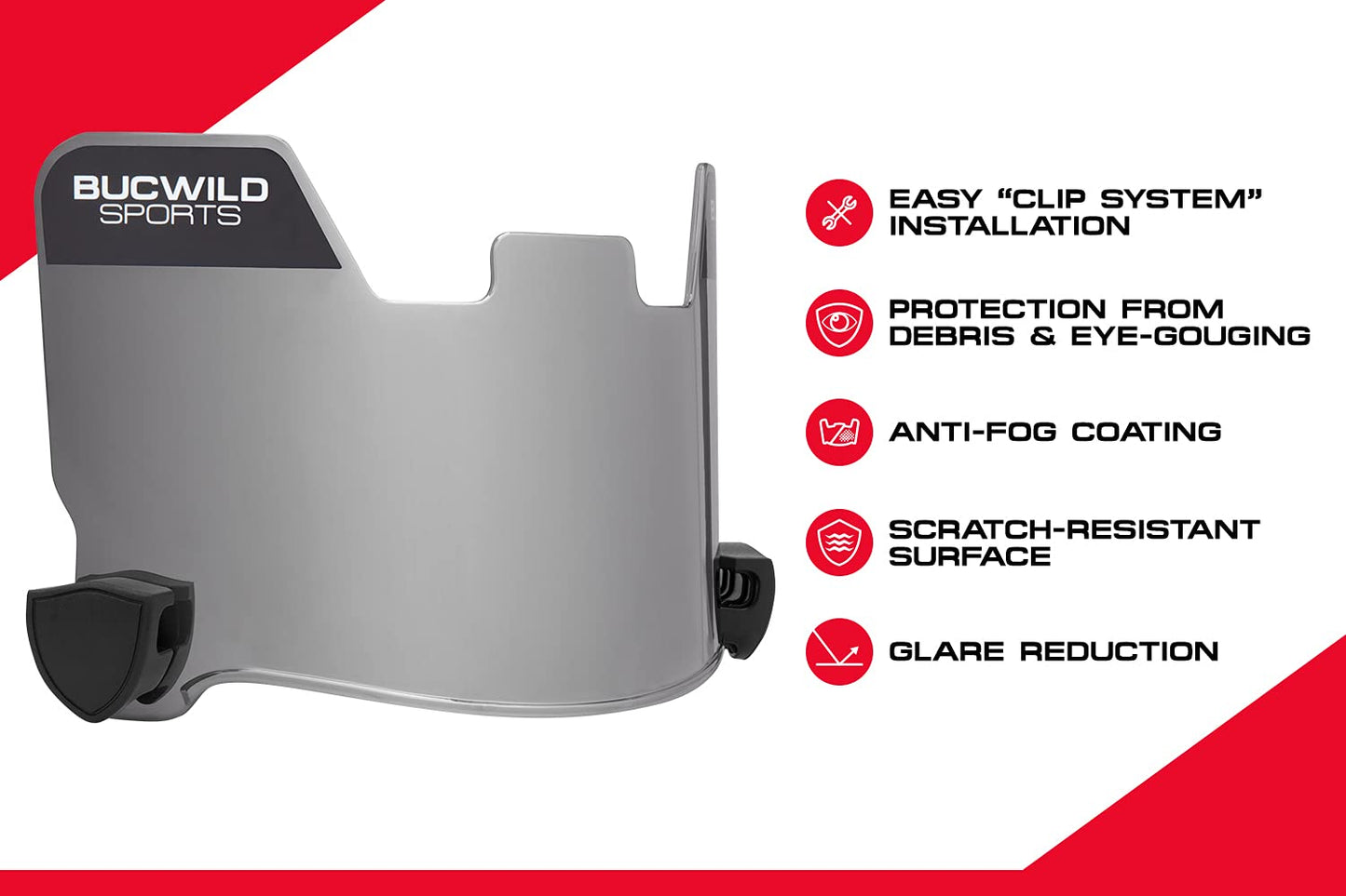 Bucwild Sports Football Visor Helmet Facemask Shield for Youth Kids Adult