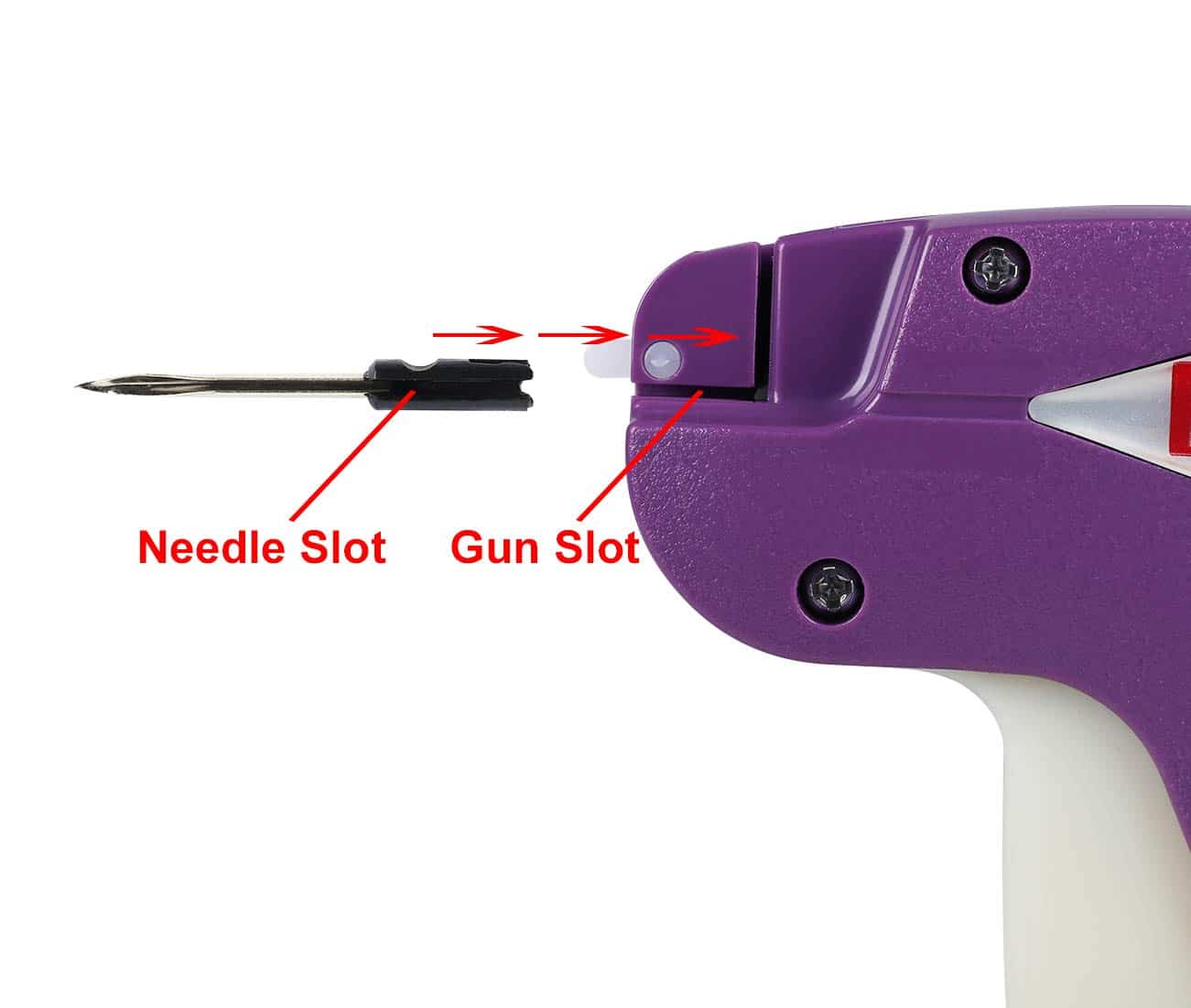 PAG Standard Tagging Gun Price Tag Attacher Gun for Clothing with 5 Needles and 2000 2inch Barbs Fasteners, Purple