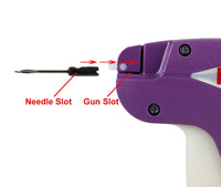 PAG Standard Tagging Gun Price Tag Attacher Gun for Clothing with 5 Needles and 2000 2inch Barbs Fasteners, Purple
