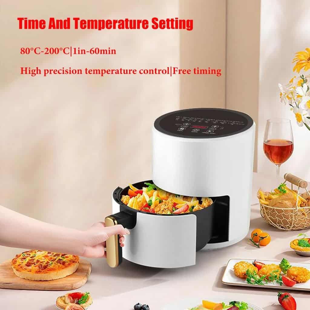 6L Compact Electric Air Fryer – Healthy Cooking with Temp Control & Nonstick Basket