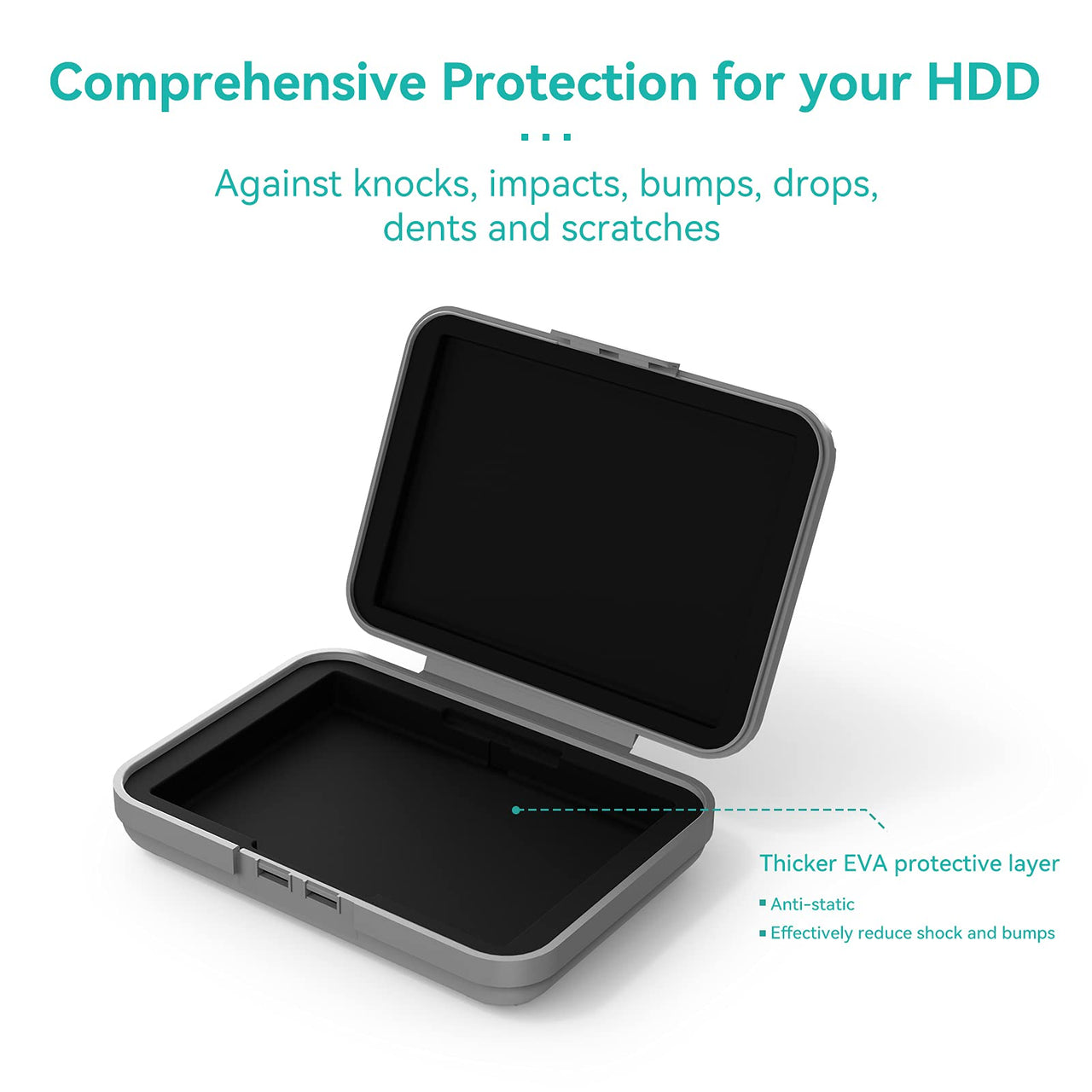 5-Pack Yottamaster 3.5 Inch Portable HDD Case / External Hard Drive Case -Gray