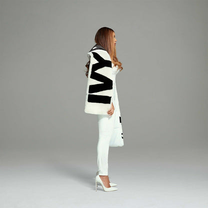 ADIDAS X Ivy Park Limited ICY PARK Faux Fur Scarf, White/Black