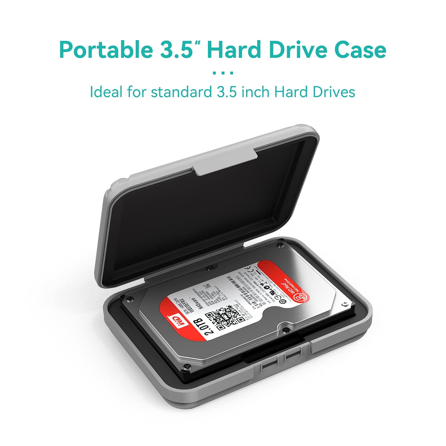 5-Pack Yottamaster 3.5 Inch Portable HDD Case / External Hard Drive Case -Gray