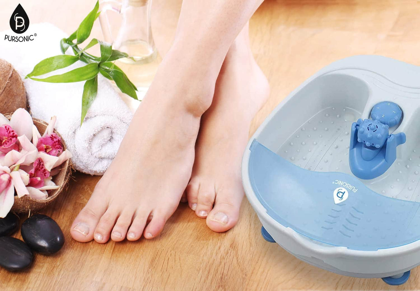 PURSONIC's Ultimate Foot Care Kit Foot Spa, Pedicure Tools, Massager
