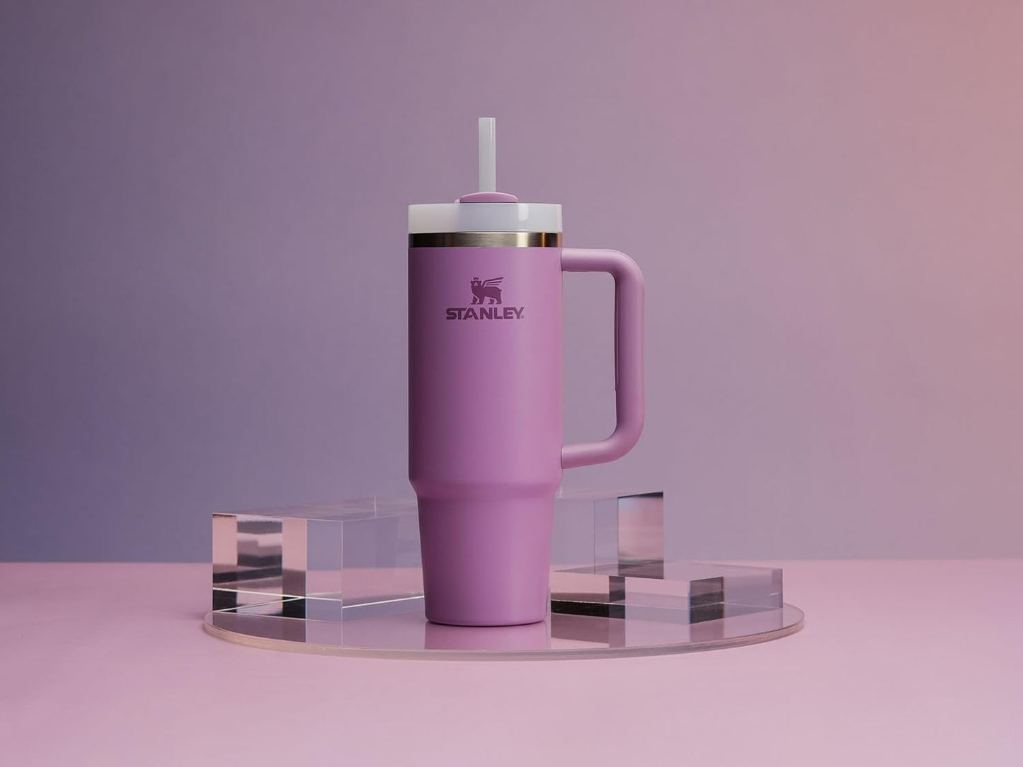 Quencher H2.0 Flowstate Stainless Steel Vacuum Insulated Tumbler with Lid and Straw for Water, Iced Tea or Coffee, Smoothie and More, Lilac, 30Oz