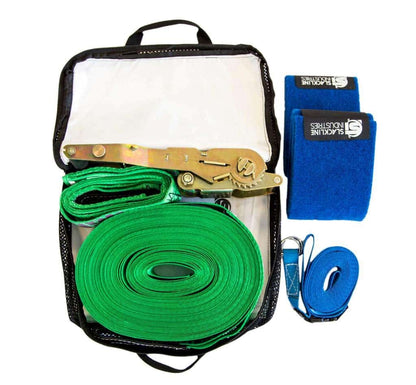 Slackline Industries 100 Foot Aggro Line Pro High Performance Trickline Kit for Tricks and Dynamic Movement