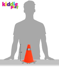 7 Inch Traffic Cones Sports Soccer Drills Agility Training Orange Cones for Kids (Set of 12)