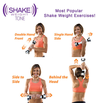 Shake Weight®Tone for Women - 2.5lb Muscle Toning Dumbbell to Sculpt Your Arms, Shoulders & Chest All at The Same Time - Exercise Equipment for All Fitness Levels - Single Dumbbell Shaking Weight