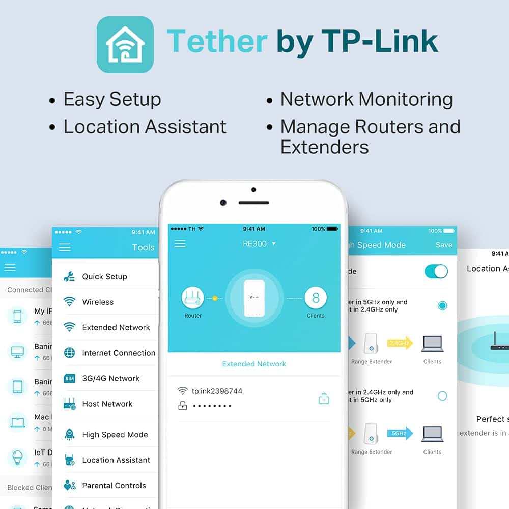 TP-Link AC1200 WiFi Extender (RE300), Covers Up to 1500 Sq.ft and 25 Devices, Up to 1200Mbps, Supports OneMesh, Dual Band Internet Repeater, Range Booster