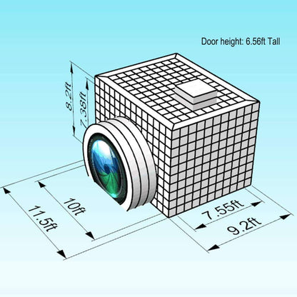 Inflatable Photo Booth Enclosure(External Black & Internal White, 11.5x9.2x8.2ft) Camera Shaped Inflatable Cube Tent with Blower, Photo Booth Backdrop for Wedding, Event, Show, Exhibition