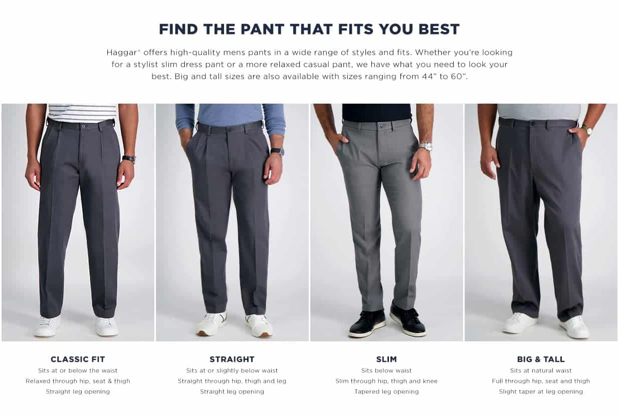 Haggar Men's Premium Comfort Dress Pant Classic Fit Reg. and Big & Tall Sizes, Black BT, 48W x 29L