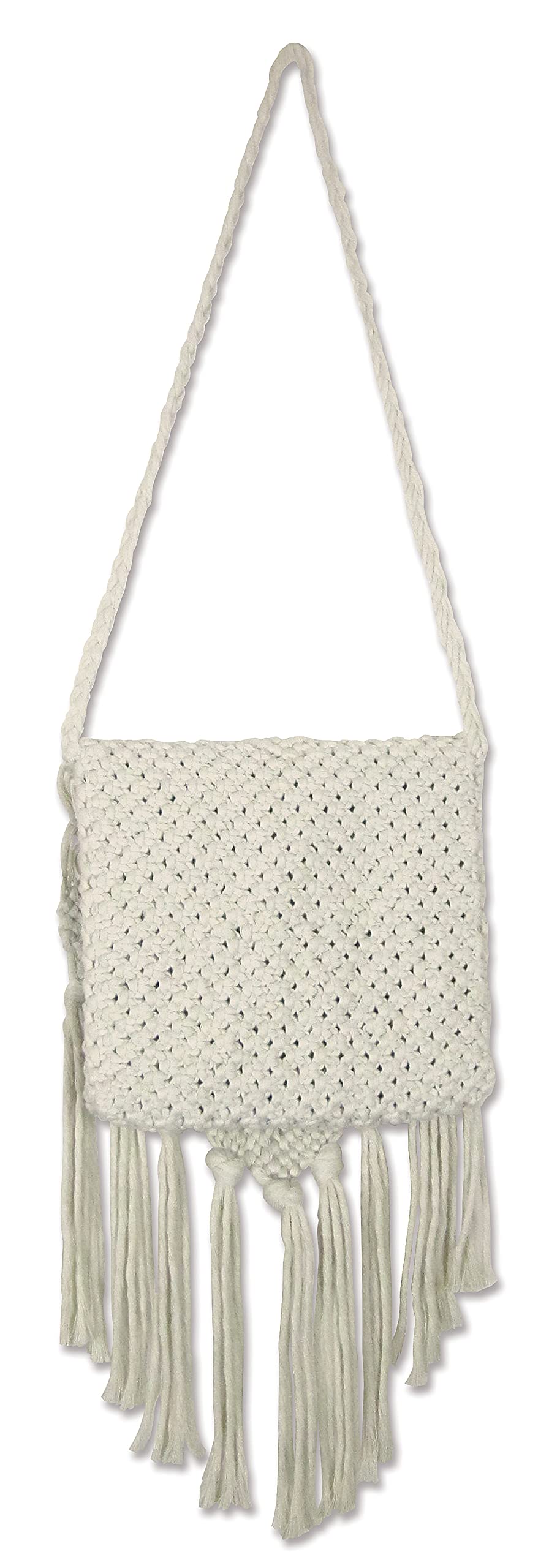 Design Works Crafts Purse Macrame Kit, White