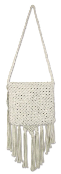Design Works Crafts Purse Macrame Kit, White