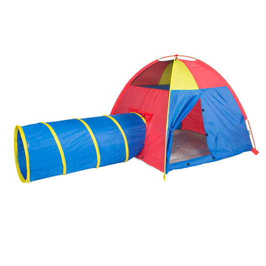Pacific Play Tents Kids Hide-Me Dome Tent and Crawl Tunnel Combo for Indoor/Outdoor Play