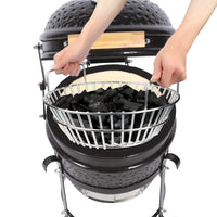 Charcoal Basket, Grill Ash Basket for Big Green Egg Large, 14 Inches Stainless Steel Ash Basket