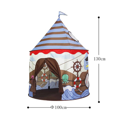 Homfu Play Tent for Kids Castle for Children Boys and Girls Viking Pattern Pop up Tent As