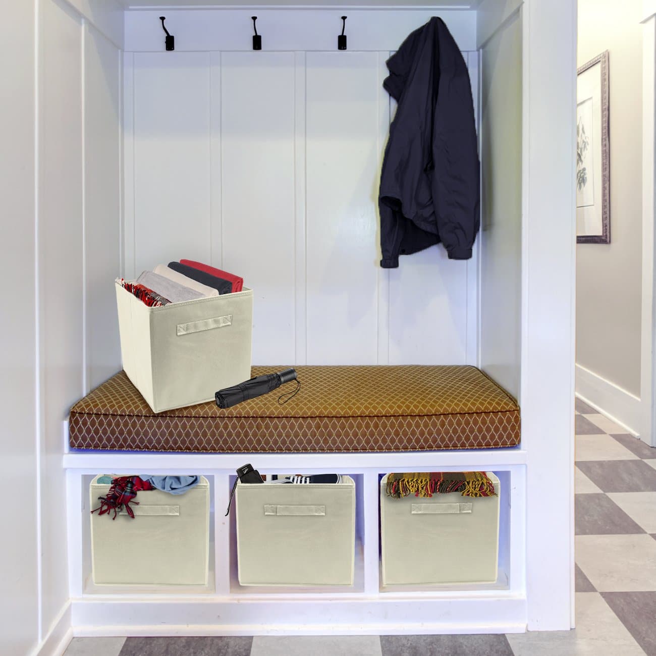 Foldable Storage Cube Basket Bin