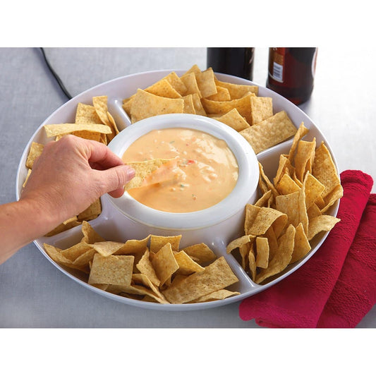 Kitchen Selectives ECD-88 Electric Heated Chip and Dip Tray, white