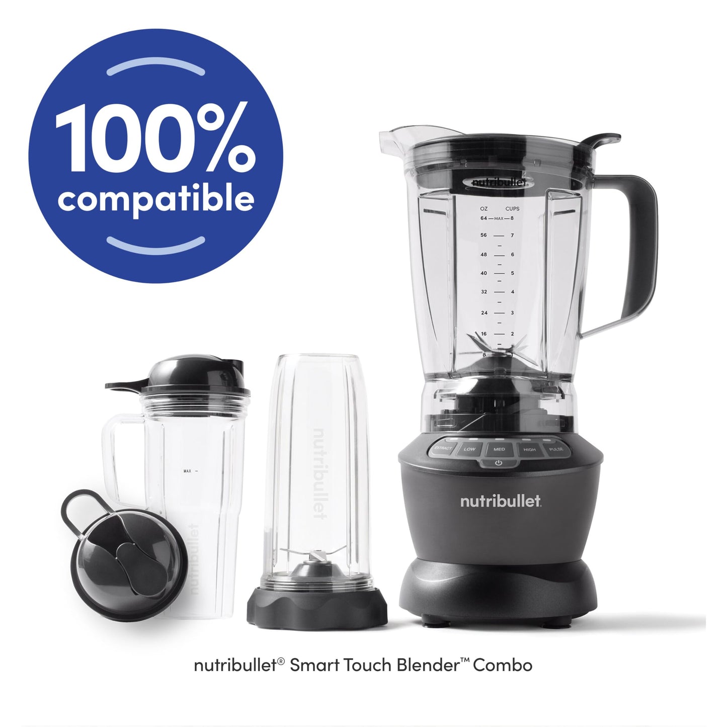 nutribullet Blender Combo Easy Twist Blade.5 lbs, Black/Stainless Steel