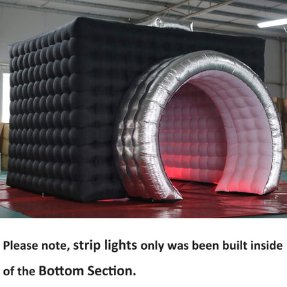 Inflatable Photo Booth Enclosure(External Black & Internal White, 11.5x9.2x8.2ft) Camera Shaped Inflatable Cube Tent with Blower, Photo Booth Backdrop for Wedding, Event, Show, Exhibition