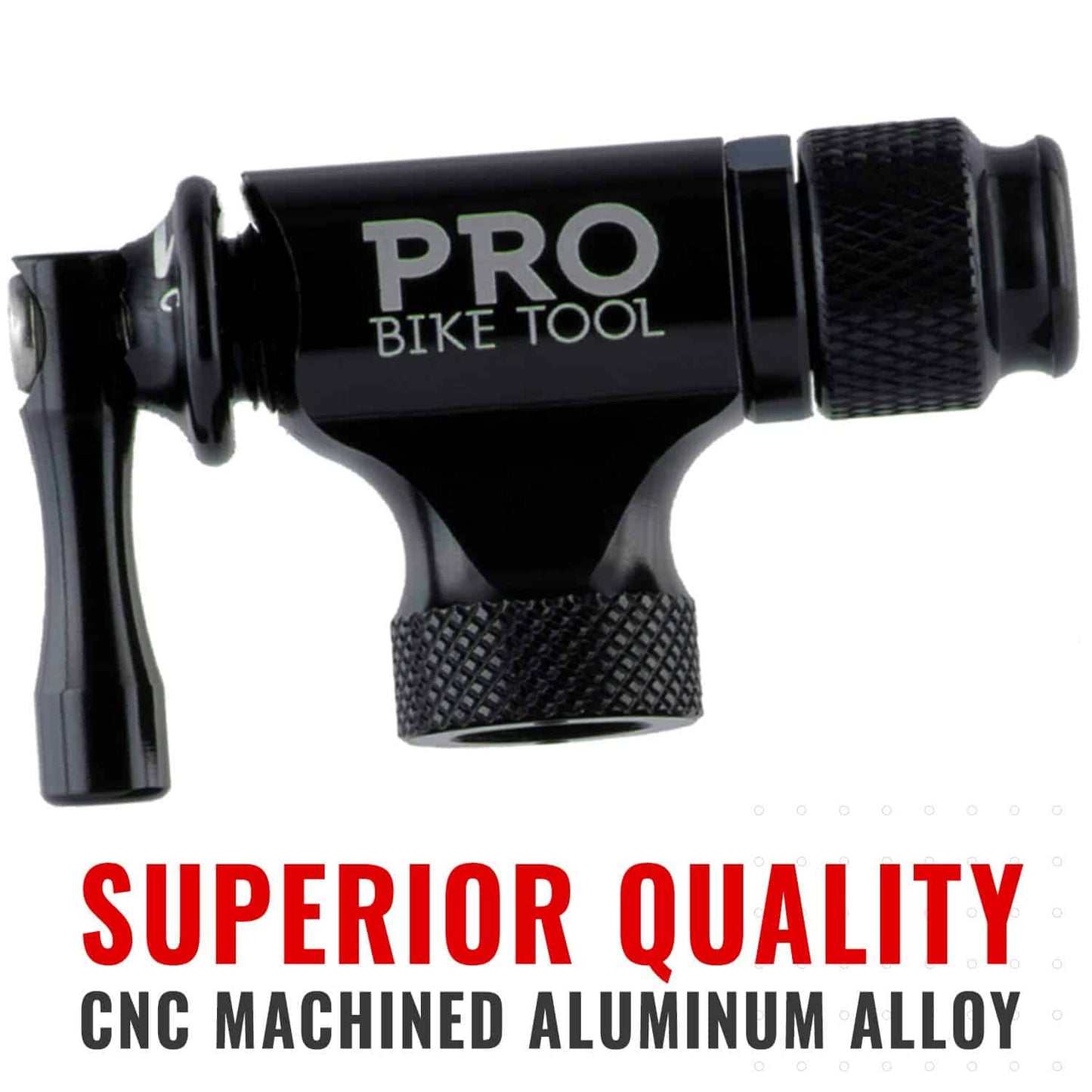 PRO BIKE TOOL CO2 Inflator for Bike Tires - Quick & Easy - Presta and Schrader Valve Compatible - Bicycle Tire Pump for Road and Mountain Bikes - Insulated Sleeve - No CO2 Cartridges Included