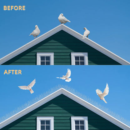 Morsland Anti Bird Spikes, Stainless Steel Bird Deterrent Devices 21 Feet 40 Strips (16 Pack Uninstalled)