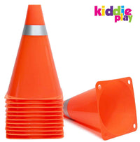 7 Inch Traffic Cones Sports Soccer Drills Agility Training Orange Cones for Kids (Set of 12)