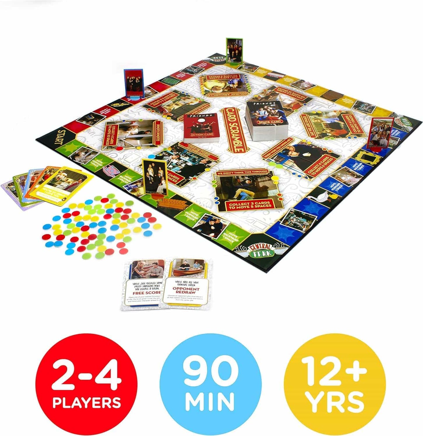 AQUARIUS Friends Card Scramble Board Game - Fun Family Party Game for Kids, Teens & Adults - Entertaining Game Night Gift - Officially Licensed Friends TV Show Merchandise