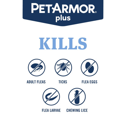 PetArmor Plus for Dogs Flea and Tick Prevention for Dogs, Long-Lasting & Fast-Acting Topical Dog Flea Treatment, 6 Count, small