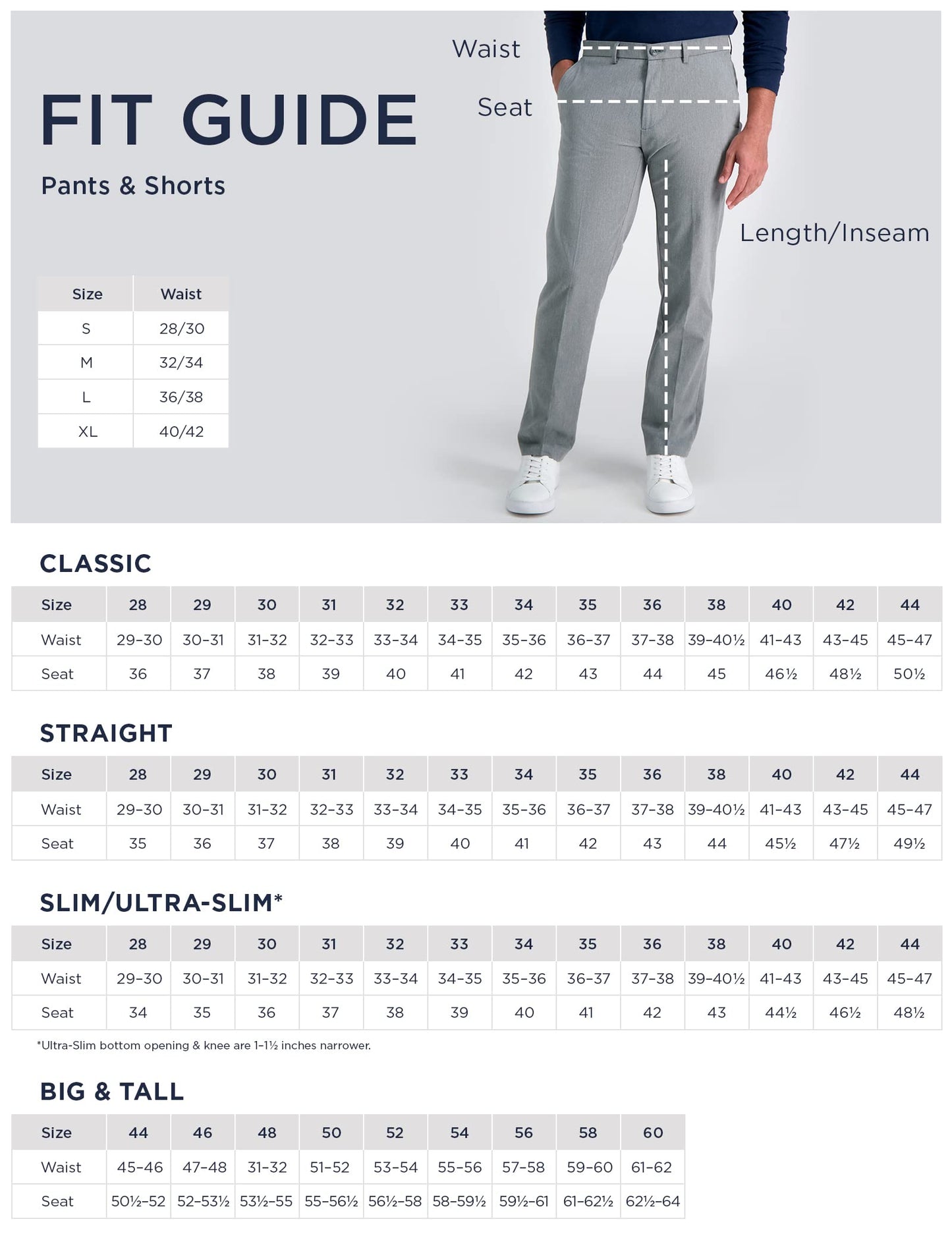 Haggar Men's Premium Comfort Dress Pant Classic Fit Reg. and Big & Tall Sizes, Medium Grey BT, 48W x 30L